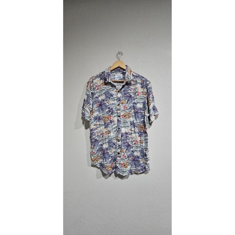 Paper Denim & Cloth Men's Floral Palm Tree Print Button Down Shirt XL Classic